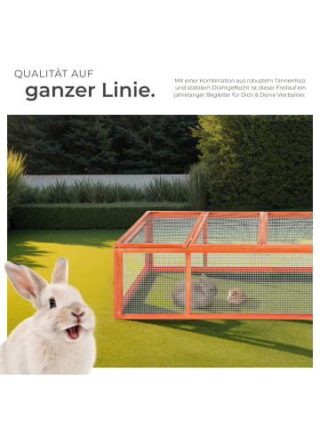tectake Hasenstall Mandy 181 x 90 x 48 cm, braun