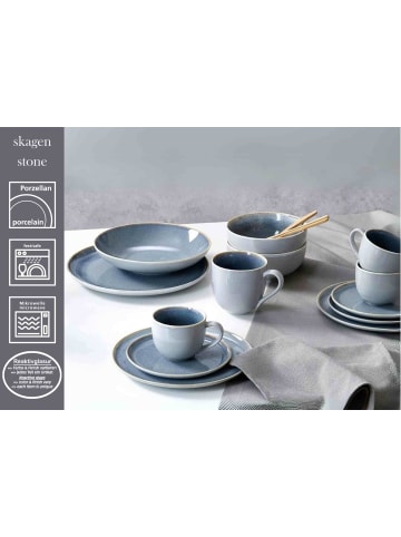 Ritzenhoff & Breker 6er Set Suppenteller Skagen Stone ø 21,5 cm in grau