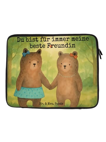 Mr. & Mrs. Panda Notebook Tasche Bär Freundin Design mit Spruch in Weiß