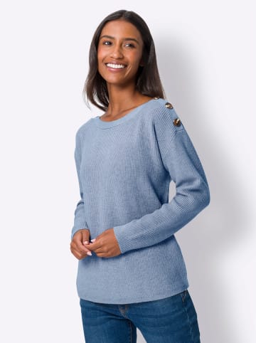 Heine Strickpullover in bleu-meliert