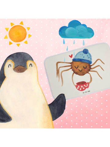 Mr. & Mrs. Panda Duschvorleger Spinne Agathe Kaffee ohne Spruch in Weiß