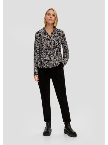 s.Oliver Bluse langarm in Creme-schwarz