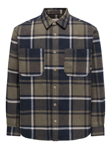 ONLY & SONS Overshirt in Navy Blazer 1