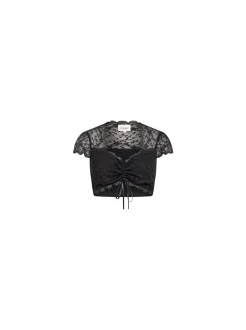 Nübler Kurze Bluse Trachtenmode für Damen in schwarz in schwarz