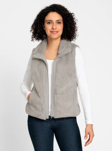 WITT WEIDEN Fellimitat-Weste in hellgrau