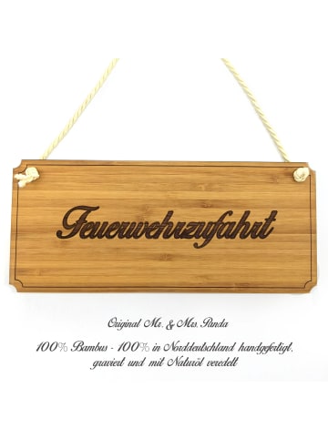 Mr. & Mrs. Panda Türschild Feuerwehrzufahrt mit Spruch in Keine Angabe