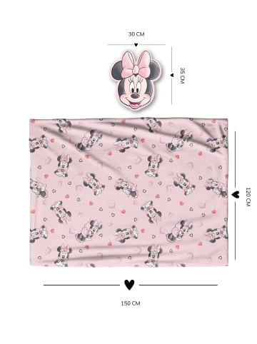 MTOnlinehandel Kuschelset, Decke und Kissen "Disney Minnie Maus" in Rosa
