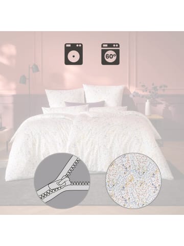Estella Mako-Satin Wendebettwäsche + Gratis-Kissenbezug 40x80 cm in bunt