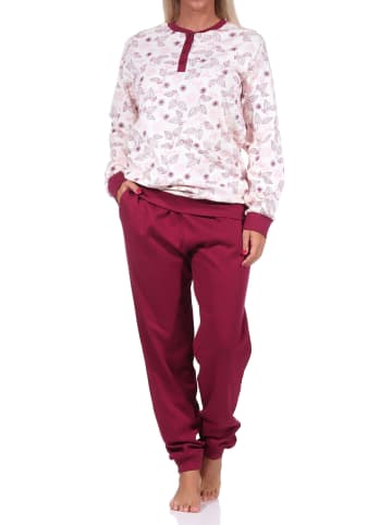 NORMANN r interlock Pyjama lang Bündchen - 69491 in creme