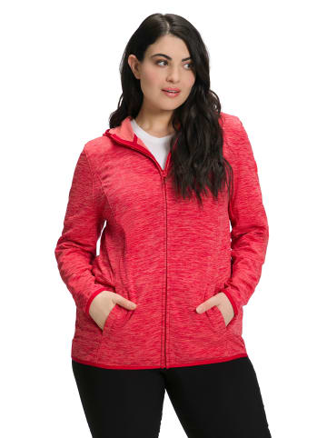 Ulla Popken Fleece-Shirt in feuer rot