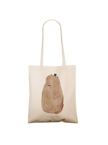 Mr. & Mrs. Panda Tote Bag Murmeltier ohne Spruch in Creme