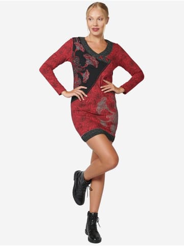 KOROSHI Langarmkleid in rot