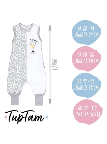TupTam Winter Babyschlafsack mit Beinen 2,5 Tog in weiß/grau