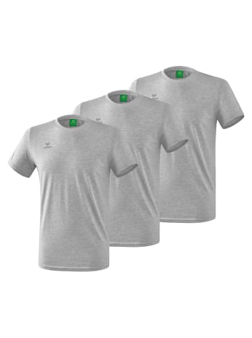 erima Herren 3er Pack T-Shirt in hellgrau melange