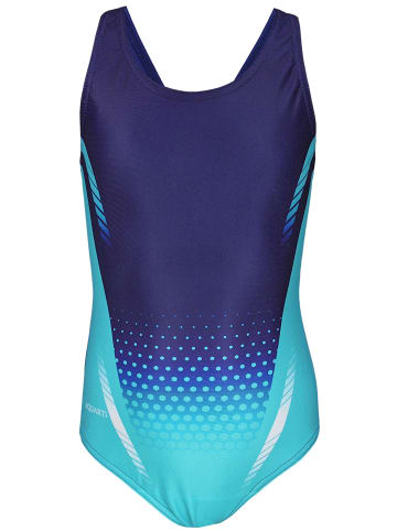 Aquarti Mädchen Badeanzug Chlorresistent Muscleback Wassersport in türkis