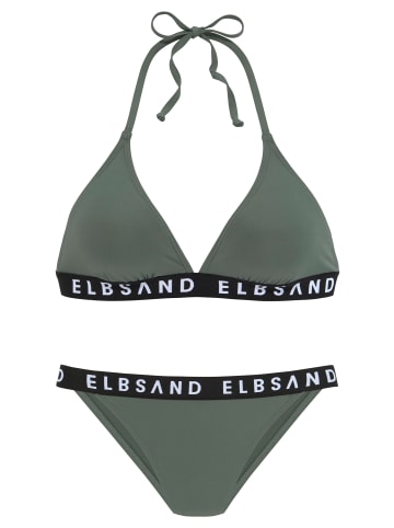 ELBSAND Triangel-Bikini in oliv