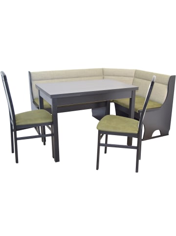 möbel-direkt Eckbankgruppe (4teilig) "Zac" in Schwarz