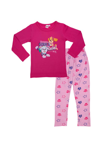 United Labels Paw Patrol Schlafanzug - Girls Rule -   Langarm in rosa/pink