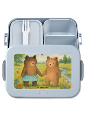 Mr. & Mrs. Panda MEPAL Bentobox Bär Freundin Design ohne Spruch in Blau Pastell