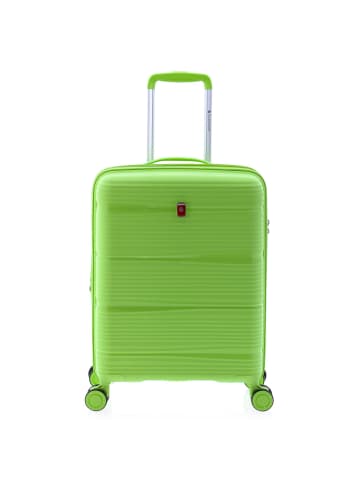 Gladiator 0800 4 Rollen Kabinentrolley 55 cm mit Dehnfalte light green