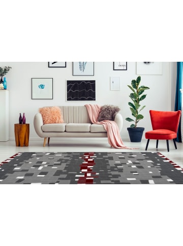 Teppich Boss Kurzflor Teppich Valeria 210 - Multi / Rot