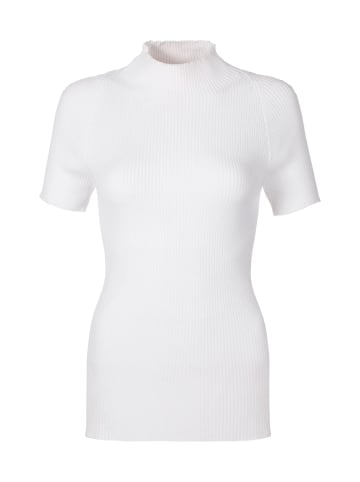 MADELEINE Kurzarm-Pullover aus Strick in weiß