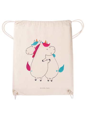 Mr. & Mrs. Panda Jutebeutel Einhörner Umarmen ohne Spruch in Creme