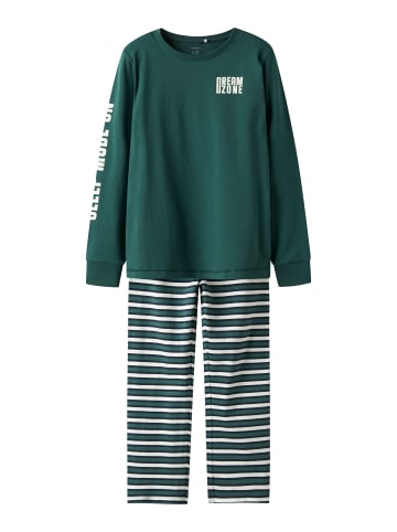 name it Schlafanzug lang NKMRAMEL NIGHT SET in bistro green
