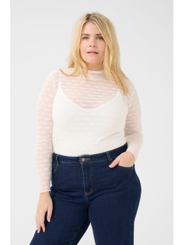 KAFFE curve Langarm-Shirt KCbella Tight fit in Chalk CC.