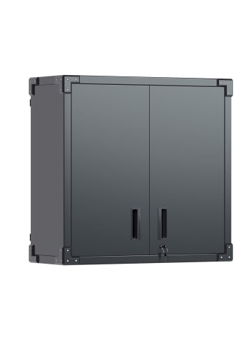 Fornorth Werkzeughängeschrank Wandmontage in Schwarz 77x80x30cm