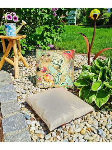 JACK Outdoor Dekokissen Motiv 45x45cm inkl. Füllung Beerenflut Creme