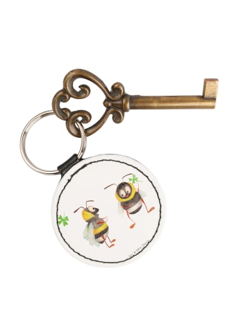 Mr. & Mrs. Panda Anhänger Hummeln Kleeblatt ohne Spruch in Weiß