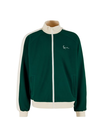 Karl Kani Signature Sidestripe Pique Trackjacket in Dunkelgrün