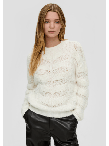 QS Strickpullover langarm in Creme