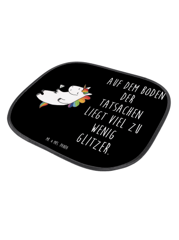 Mr. & Mrs. Panda sonnenschutz Einhorn Blümchentail mit Spruch in Schwarz