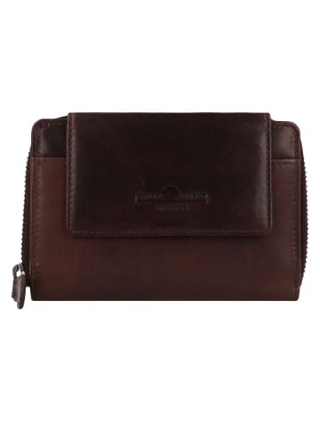 Greenburry Newport Geldbörse RFID Schutz Leder 14 cm coffee