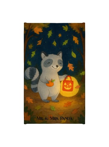 Mr. & Mrs. Panda Gästehandtuch Waschbär Laterne Design ohne Spruch in Weiß