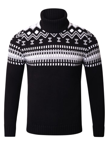 RESLAD Strickpullover Rollkragenpullover in schwarz