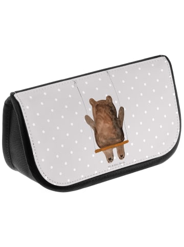 Mr. & Mrs. Panda Make-up Täschchen Bär Schaukel ohne Spruch in Grau Pastell