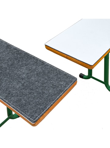 DuneDesign 2er Set Filz Bierbankauflage Norderney in Anthrazit