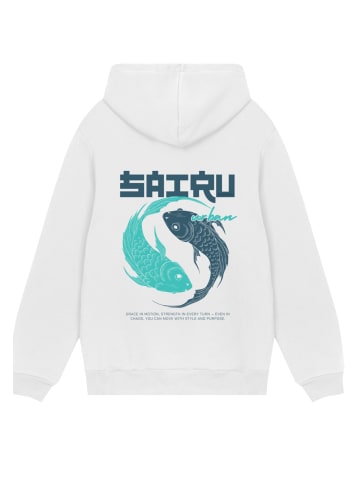 F4NT4STIC Hoodie Koi Fish Japan Streetstyle in off-white