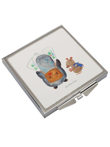 Mr. & Mrs. Panda Schminkspiegel Pinguin & Maus Wanderer ohne Spruch in Weiß