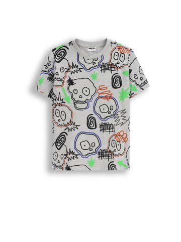 MOKIDA T-Shirt mit kurzen Ärmeln in grau