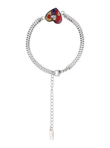 IZIA Women Multi-Chain Bracelet in Silver Multicolor