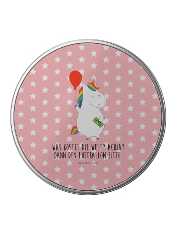 Mr. & Mrs. Panda Dose Einhorn Luftballon mit Spruch in Rot Pastell