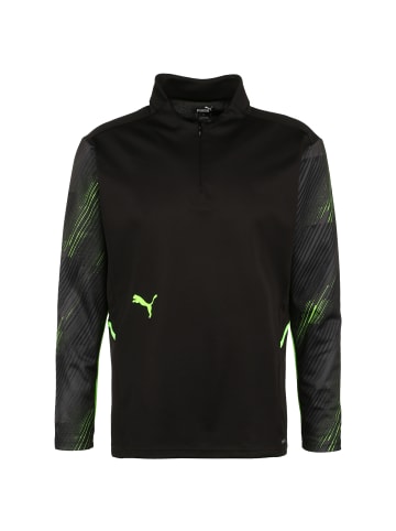 Puma Sweatshirt individualCUP 1/4 Zip in schwarz / neongelb