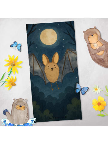 Mr. & Mrs. Panda Strandlaken Fledermaus Flügel Design ohne Spruch in Weiß