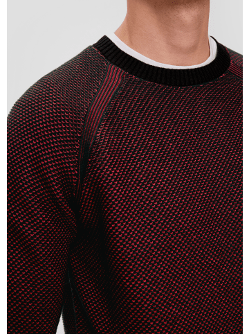 s.Oliver Strickpullover langarm in Rot-schwarz