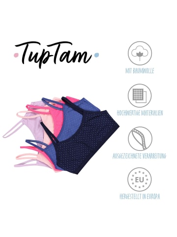 TupTam 5er- Set Bustiers in rosa/blau