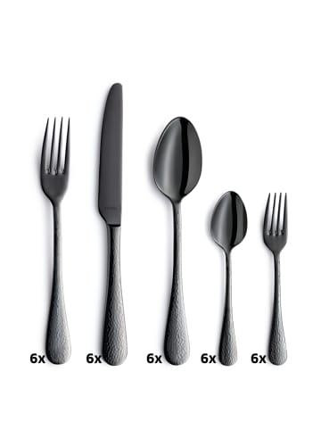 Amefa 30-tlg. Besteckset SIERRA in schwarz
